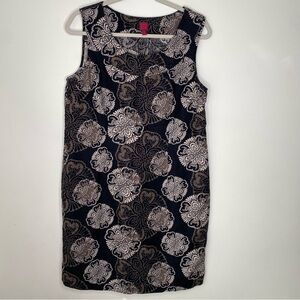 212 Collection Linen Cotton Floral Shift Dress Sz 14